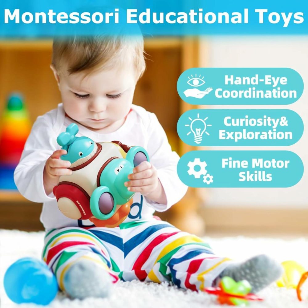 Montessori Sensory Toys For Toddlers 6 9 12 18 Months  Baby Travel Activity Busy Ball Animals Cube  Infant Carseat Plane Learning Toy Gift For 1 2 3 Year Old Boys Girls  |  Activity Cubes Activity Cubes Activity Cubes