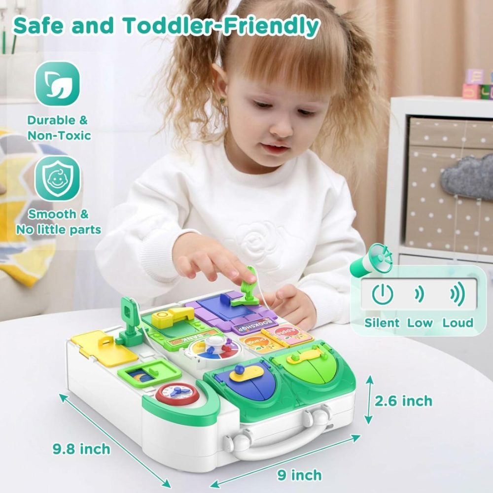 Montessori Toys For 1-2 Year Old Boy Girl  Bilingual Busy Board For Toddlers 1-3  Educational Toddlers Toys For Ages 0-2  Birthday Gifts For 1+ Year Old  Developmental Baby Toy 12-18 Month  |  Sorting & Stacking Toys All Toys Sorting & Stacking Toys