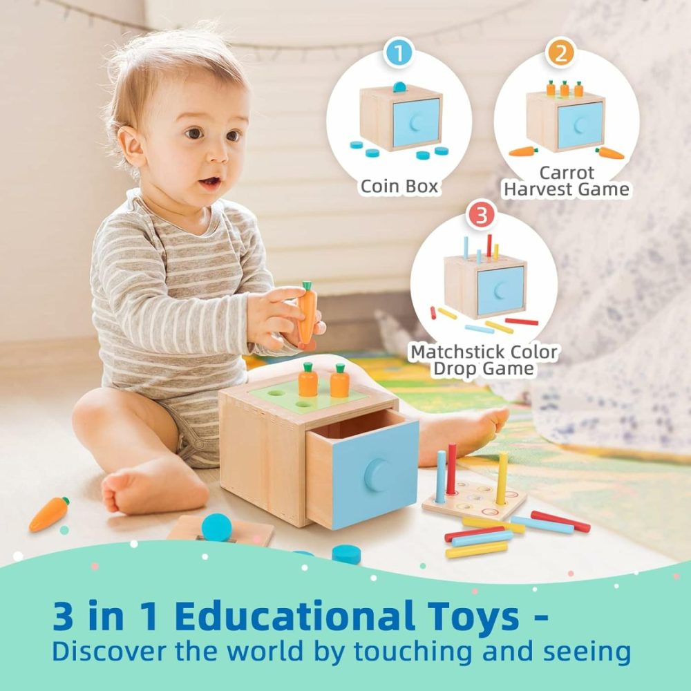 Montessori Toys For 1 Year Old  8 In 1 Learning Educational Set Wooden Toys (Includes Stacking Cups  3 In 1 Educational Box  Pound Bench  Shape Puzzle And More)…  |  Sorting & Stacking Toys All Toys Sorting & Stacking Toys