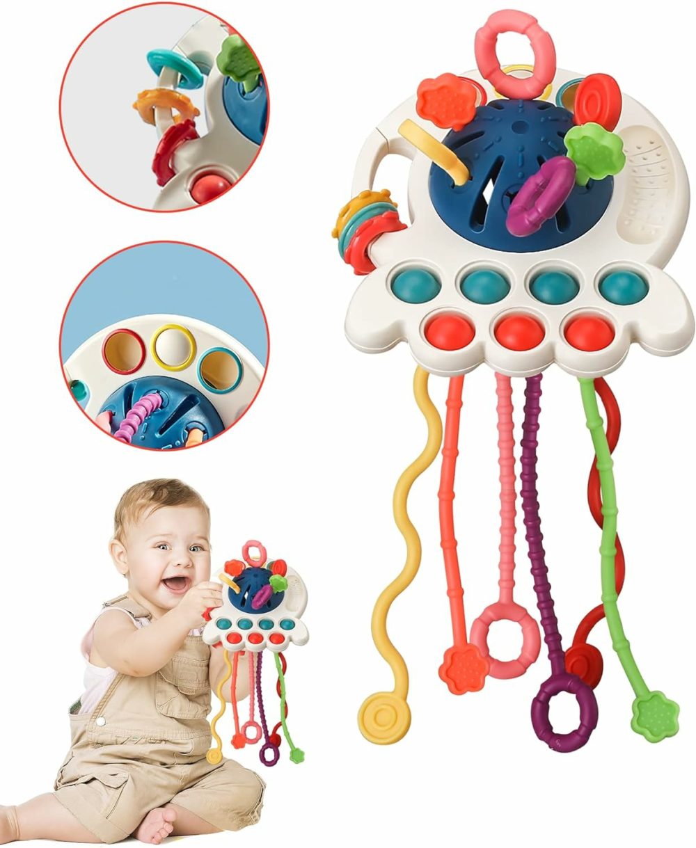 Montessori Toys For 1 Year Old  Baby Sensory Toys 6-12-18 Months  Octopus Silicone Pull String Learning Toys  Bath Travel Teething Toys For Toddlers 1-3  Christmas Birthday Gifts For Boys And Girls  |  Bath Toys All Toys Bath Toys