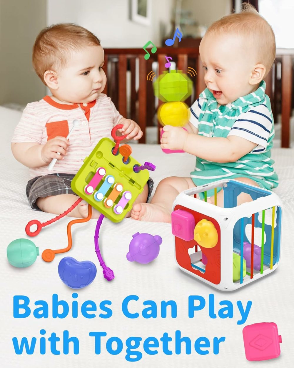 Montessori Toys For 1 Year Old Girls Boys  Baby Sorter Toys Learning Activity Cube  1 Year Old Girl Boy Birthday Gifts  Baby Toys 6-12-18 Months  7-In-1 Developmental Learning Toys  |  Activity Cubes Activity Cubes Activity Cubes