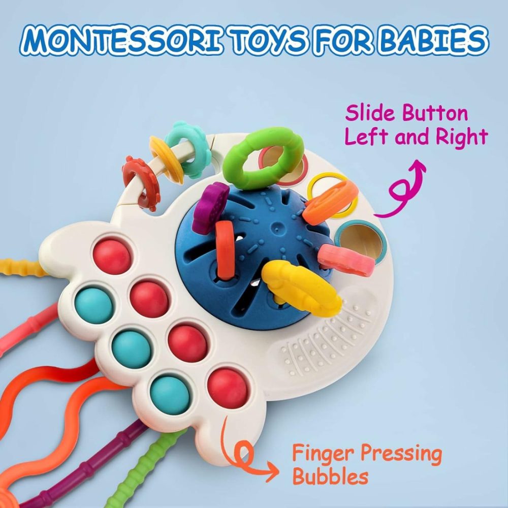 Montessori Toys For 1 Year Old  Sensory Toys For Babies  Food Grade Silicone Pull String Activity Toy  Fine Motor Toys  Travel Toys  Toddler Infant Girl Boy Gifts  |  Push & Pull Toys All Toys Push & Pull Toys