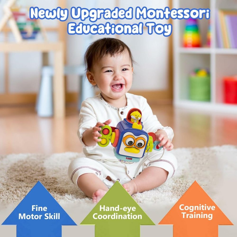 Montessori Toys For 1 Year Old  Sensory Toys For Toddlers 1-3  Travel Activities Busy Cube  Baby Gifts For 12 18 Month  Motor Skills Educational Learning Toys  |  Activity Cubes Activity Cubes Activity Cubes