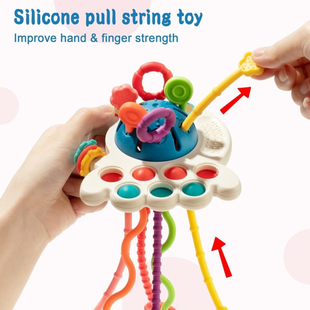 Montessori Toys For 18+ Months Old  Baby Sensory Toys For Toddlers  Octopus Silicone Pull String Activity Learning Toys  Bath Travel Teething Toys For Infant 1-3  Gifts For Boys And Girls  |  Push & Pull Toys All Toys Push & Pull Toys