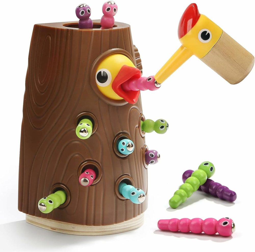 Montessori Toys For 2 Year Olds – Magnetic Bird Feeding Game For Fine Motor Skills Development For Boys And Girls  |  Sorting & Stacking Toys All Toys Sorting & Stacking Toys