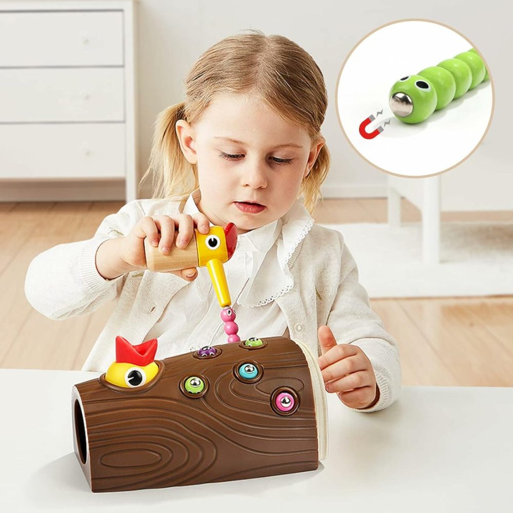 Montessori Toys For 2 Year Olds – Magnetic Bird Feeding Game For Fine Motor Skills Development For Boys And Girls  |  Sorting & Stacking Toys All Toys Sorting & Stacking Toys