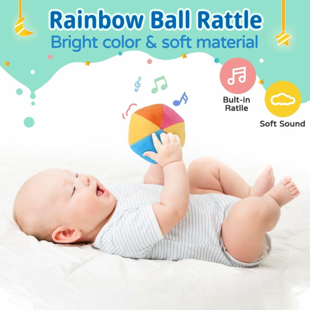 Montessori Toys For Babies 0-6 Months  7 In 1 Learning Educational Set Newborn Toys 6-12 Months  Rainbow Ball  Baby Black And White Books  Tissue Box Toy  Spinning Drum  Rattle Toy  |  Rattles & Plush Rings All Toys Rattles & Plush Rings