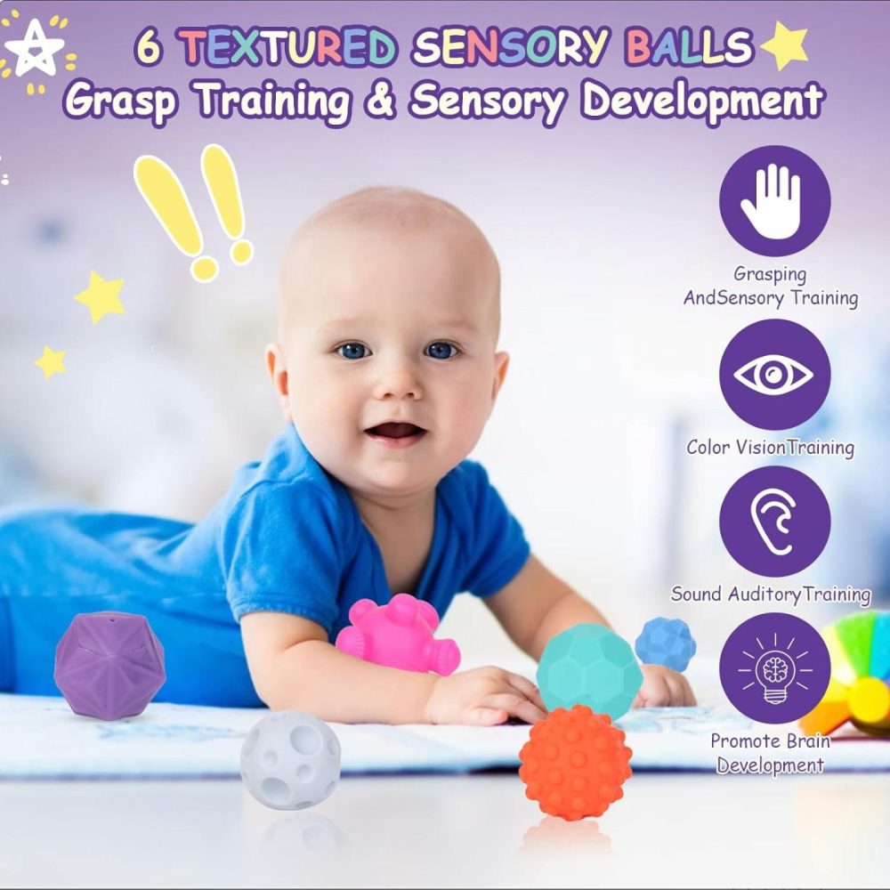 Montessori Toys For Babies 6-12 Months | 3 In 1 Soft Baby Stacking Blocks Toys Set | Sensory Toys For Toddlers 1-3 | Toys For Babies 6 Months | Early Development Learning Toys  |  Sorting & Stacking Toys All Toys Sorting & Stacking Toys