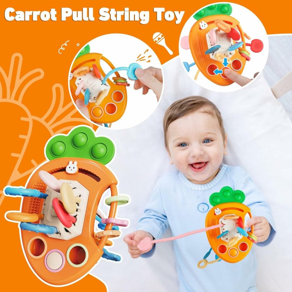 Montessori Toys For Babies 6 To 12 Months  Baby Toys Sensory Toys For Toddlers 1-3  Fine Motor Toys  Pull String Toy  Stacking Blocks Rings  Baby Tissue Box Toy 5 In 1 Infants Learning Toys  |  Sorting & Stacking Toys All Toys 5 in 1 Set