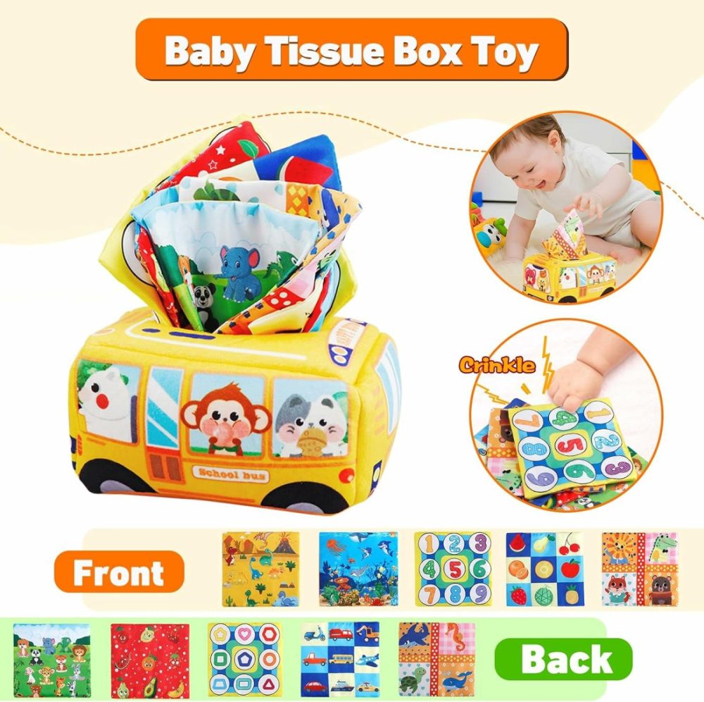 Montessori Toys For Babies 6 To 12 Months  Baby Toys Sensory Toys For Toddlers 1-3  Fine Motor Toys  Pull String Toy  Stacking Blocks Rings  Baby Tissue Box Toy 5 In 1 Infants Learning Toys  |  Sorting & Stacking Toys All Toys 5 in 1 Set