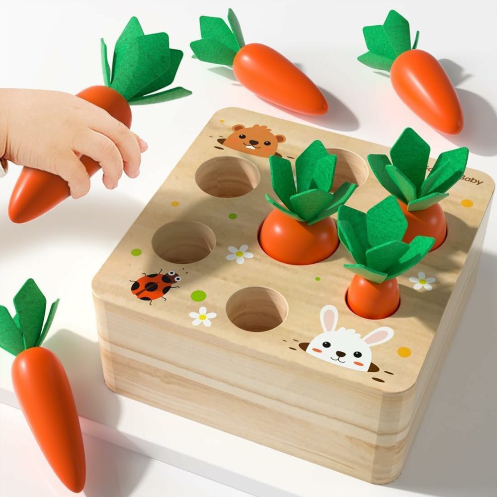 Montessori Toys For Babiespreschool Learning Months  Splicing Building Blocks  Educational Carrot Vegetable Harvest Toy For Toddlers  Size Shape Sorting Matching Puzzle  |  Sorting & Stacking Toys All Toys Sorting & Stacking Toys