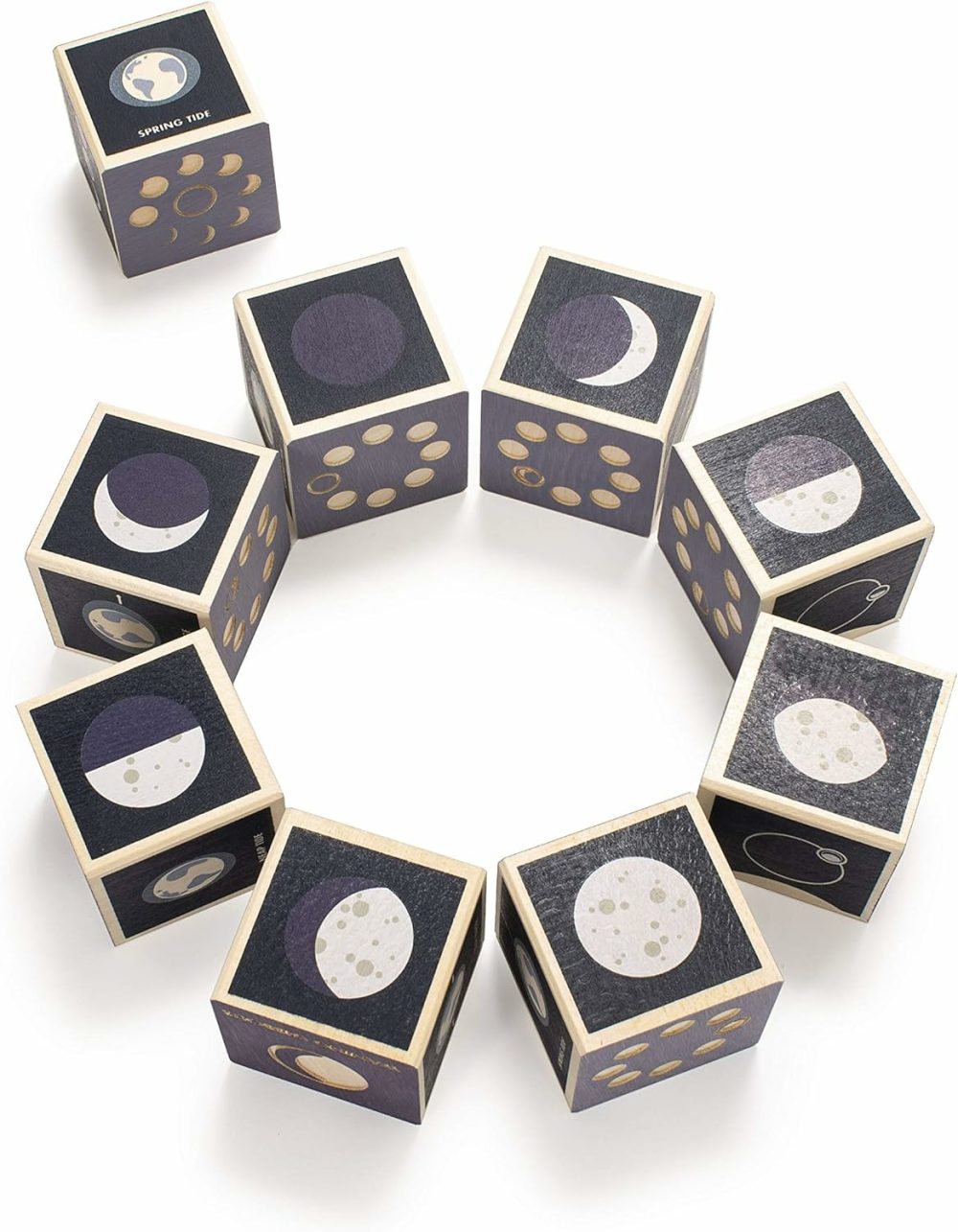 Moon Phase Blocks – Made In The Usa  |  Sorting & Stacking Toys All Toys Sorting & Stacking Toys