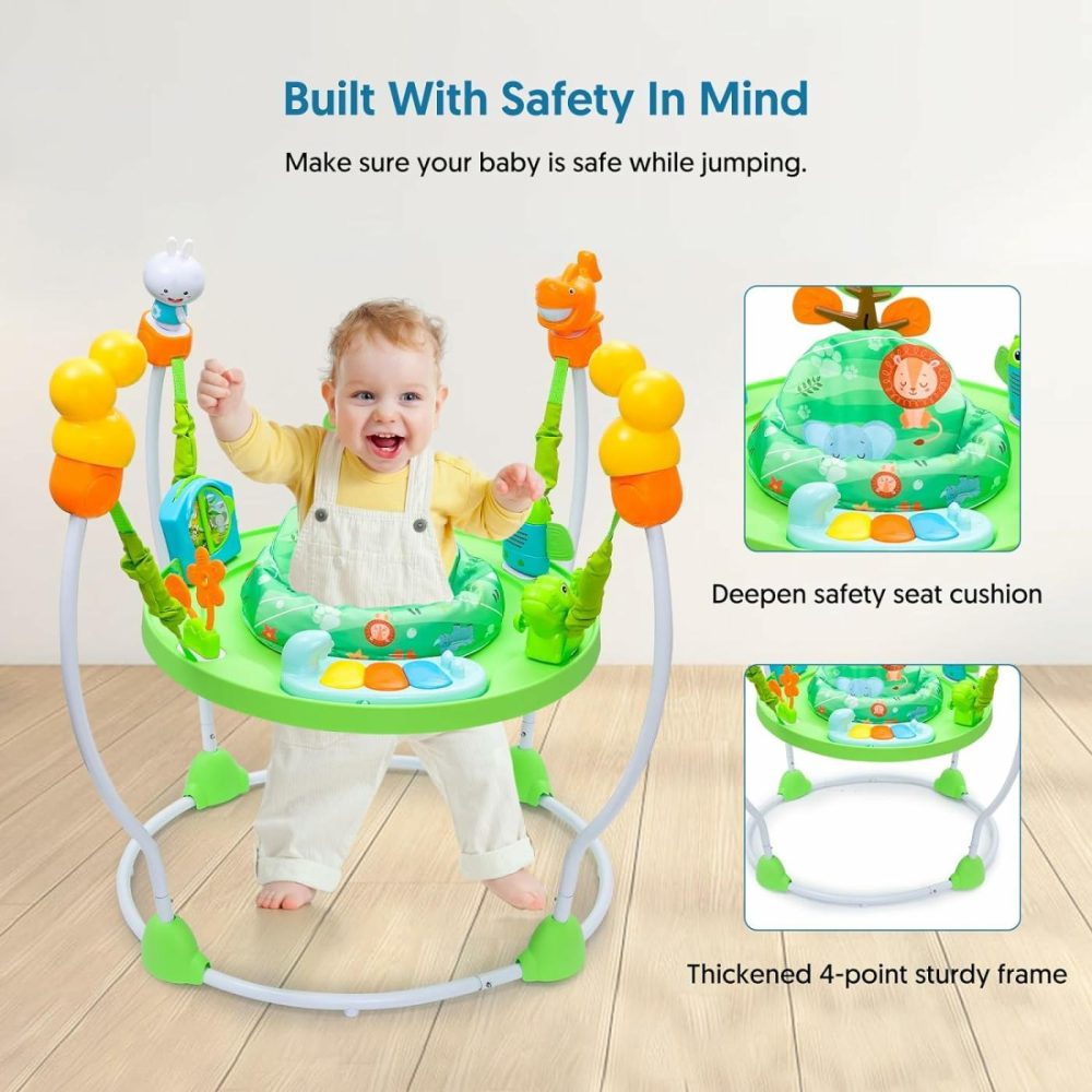 Multi-Functional Baby Jumping Activity Center  Interactive Play Center  Baby Discovery Activities Bounces With Lights  Melodies And Colorful Enlightenment Toys  Ages 6 Months+  |  Activity Centers Activity Centers Activity Centers