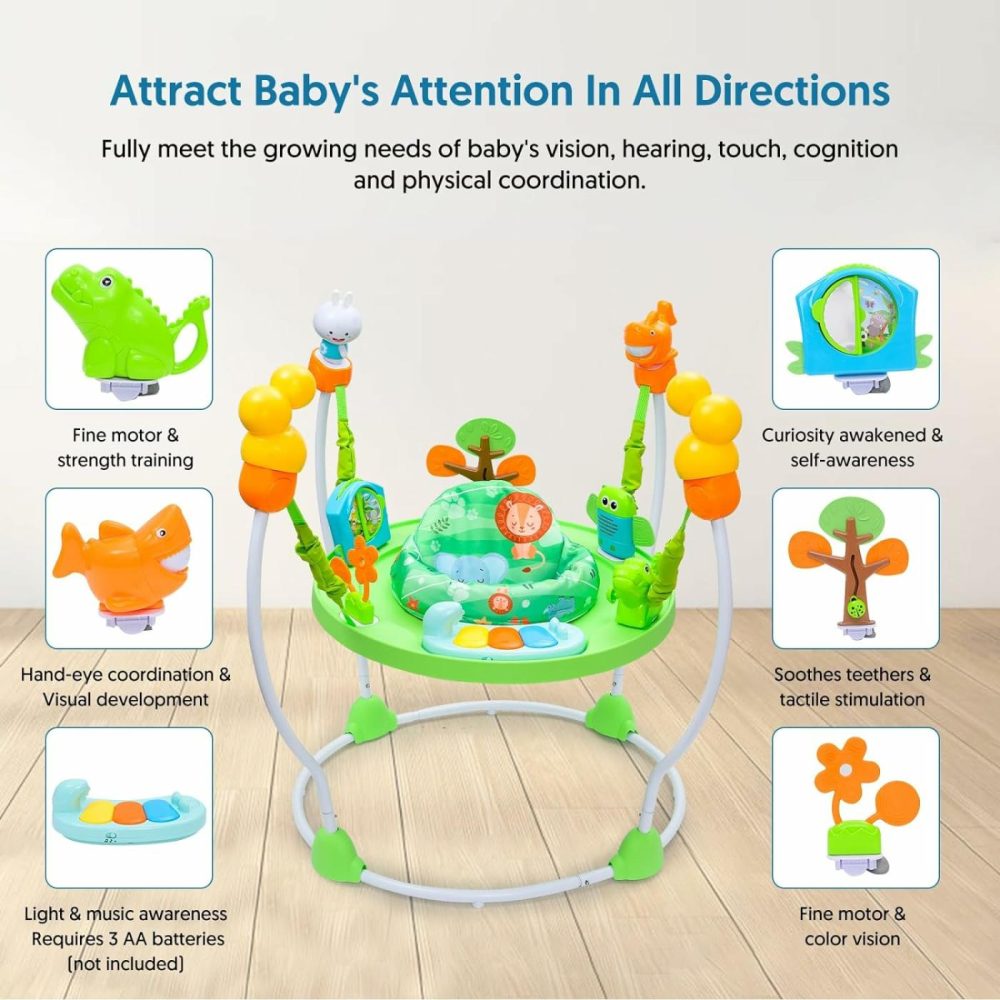 Multi-Functional Baby Jumping Activity Center  Interactive Play Center  Baby Discovery Activities Bounces With Lights  Melodies And Colorful Enlightenment Toys  Ages 6 Months+  |  Activity Centers Activity Centers Activity Centers