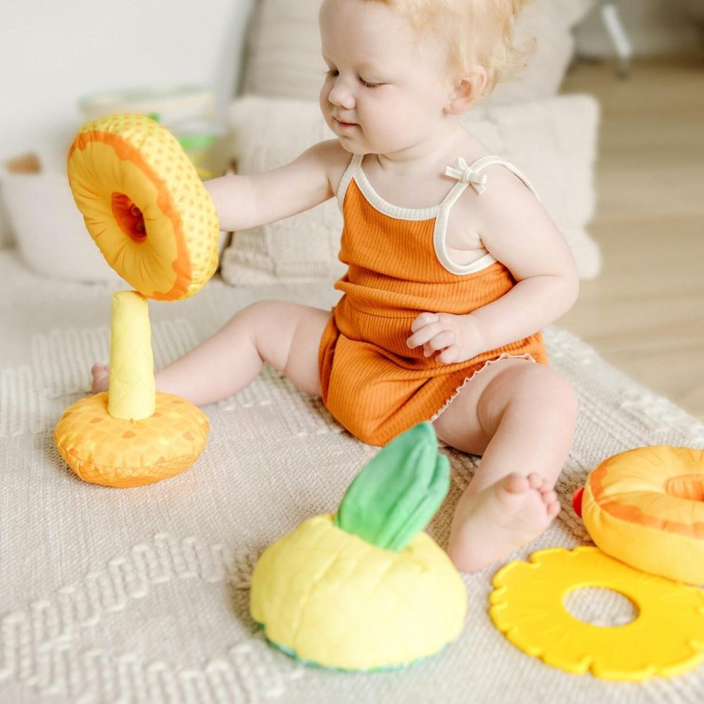 Multi-Sensory Pineapple Soft Stacker Infant Toy – Stacking Toys For Babies  Pineapple Stacking Toy For Infants  |  Sorting & Stacking Toys All Toys Sorting & Stacking Toys