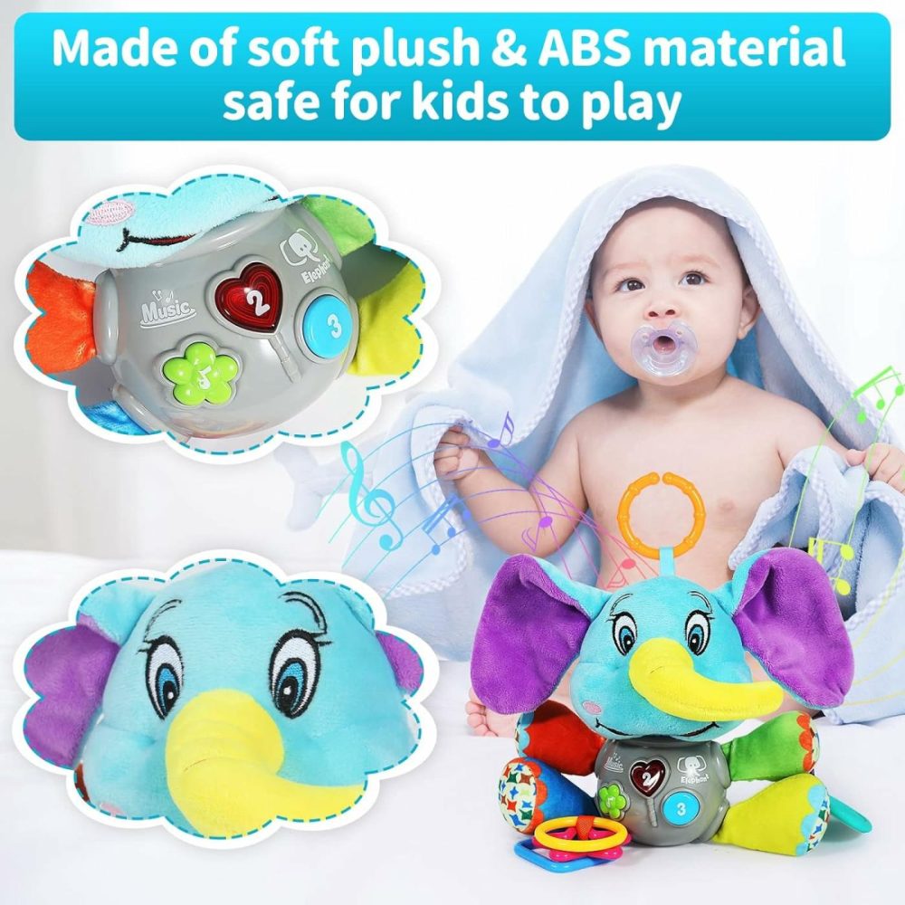 Multifunctional Luminous Plush Elephant Baby Music Toy  With 12 Songs And Various Sounds Of Nature  Equipped With Suspension  As A Teething Toy  Apply For Car Seats  Cribs And Strollers  |  Car Seat & Stroller Toys All Toys Car Seat & Stroller Toys