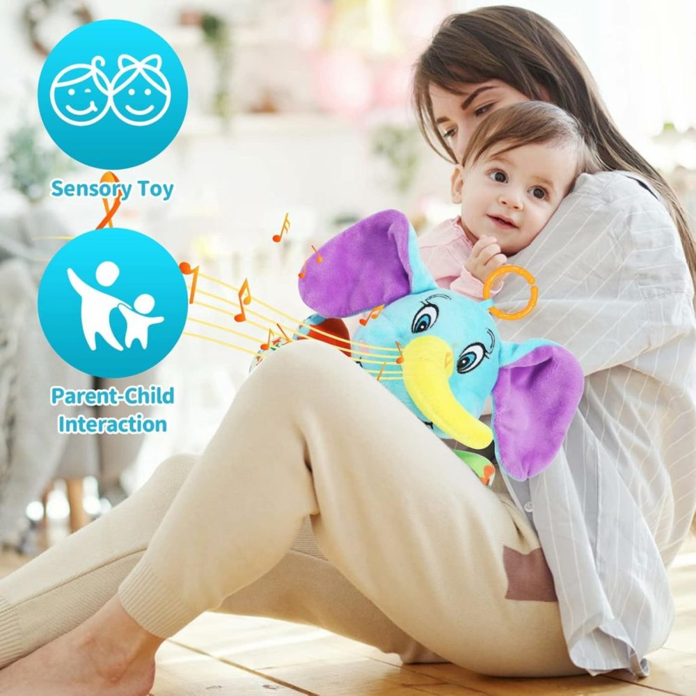 Multifunctional Luminous Plush Elephant Baby Music Toy  With 12 Songs And Various Sounds Of Nature  Equipped With Suspension  As A Teething Toy  Apply For Car Seats  Cribs And Strollers  |  Car Seat & Stroller Toys All Toys Car Seat & Stroller Toys