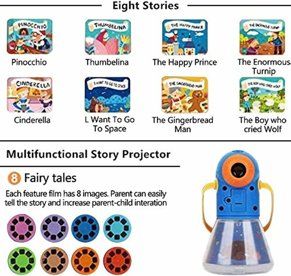 Multifunctional Story Projector For Toddlers  Night Lights Projector Kids Storybook Toy  Educational Toys Gifts For 3-12 Year Old Boys/Girls  |  Musical Toys All Toys