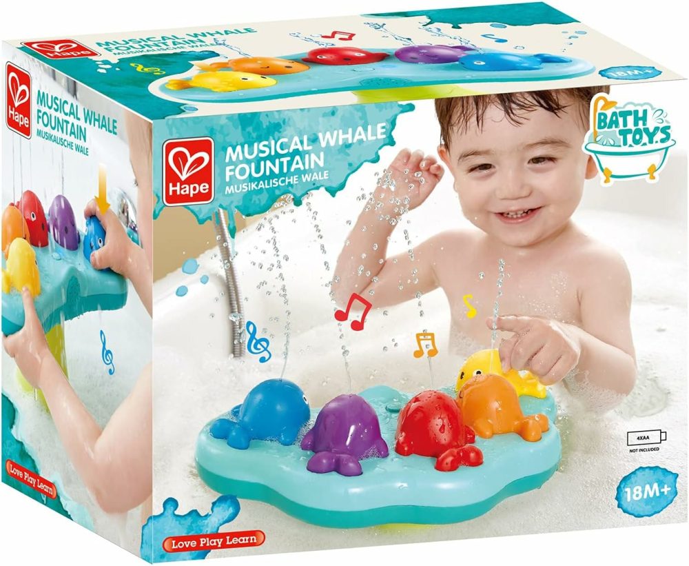 Music Fountain Bath Toy| Whale Bathtub 2 Play Modes Toy With Music| Bathroom Shower Toy For Toddlers  |  Bath Toys All Toys Bath Toys