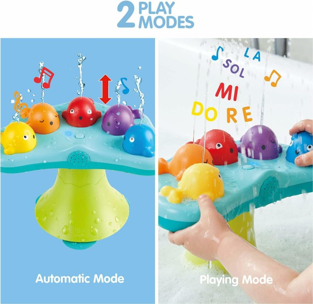 Music Fountain Bath Toy| Whale Bathtub 2 Play Modes Toy With Music| Bathroom Shower Toy For Toddlers  |  Bath Toys All Toys Bath Toys