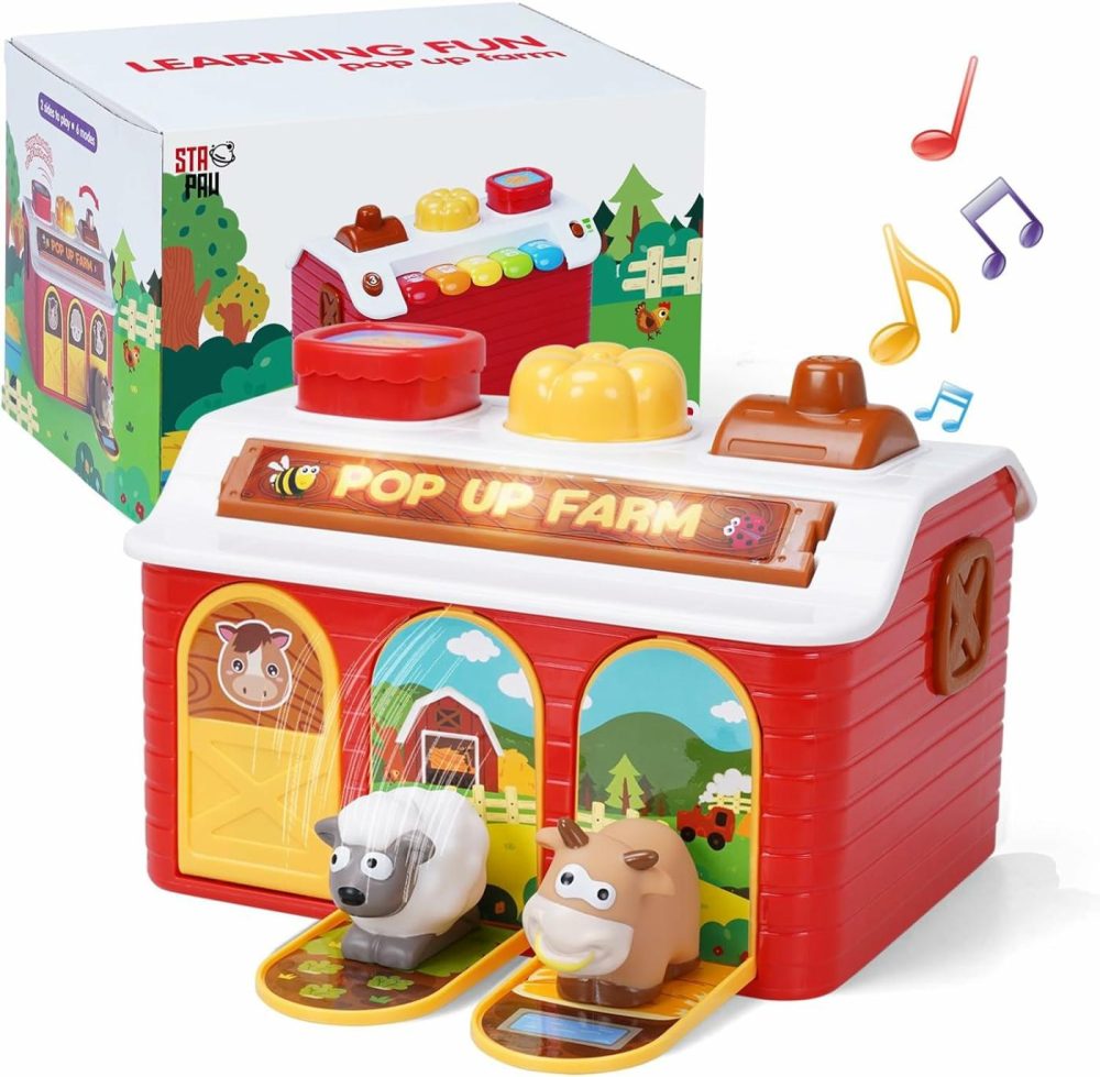 Musical Baby Pop Up Toy With Piano Modes  Cause And Effect Toys For Babies 6 To 12 Months  Pop Up Farm Animal Toys For Toddlers 1-3 Years Old Boys & Girls  |  Musical Toys All Toys