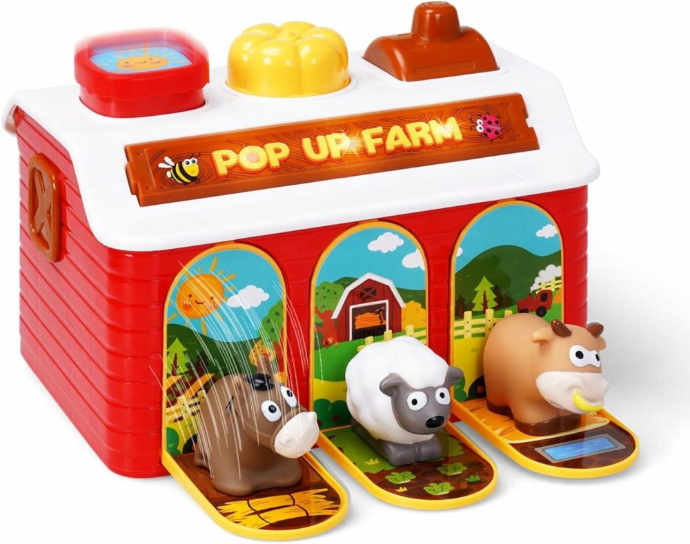 Musical Baby Pop Up Toy With Piano Modes  Cause And Effect Toys For Babies 6 To 12 Months  Pop Up Farm Animal Toys For Toddlers 1-3 Years Old Boys & Girls  |  Musical Toys All Toys