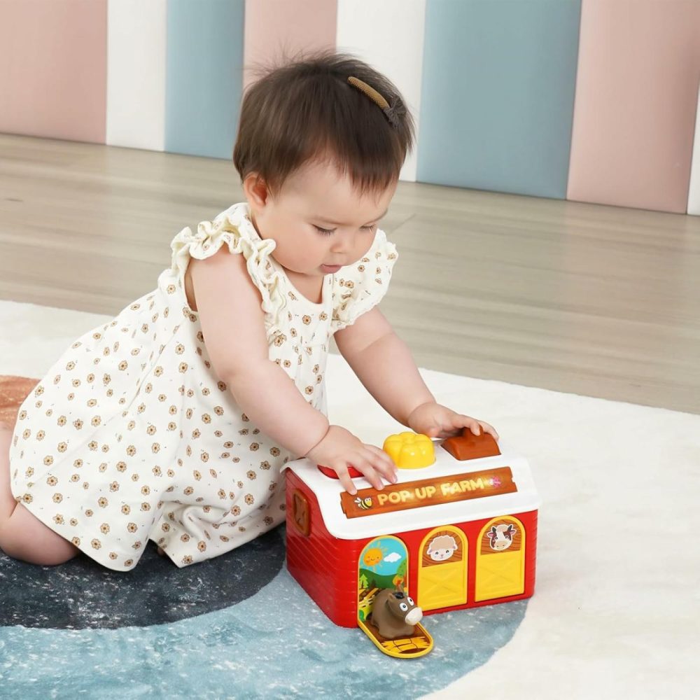 Musical Baby Pop Up Toy With Piano Modes  Cause And Effect Toys For Babies 6 To 12 Months  Pop Up Farm Animal Toys For Toddlers 1-3 Years Old Boys & Girls  |  Musical Toys All Toys