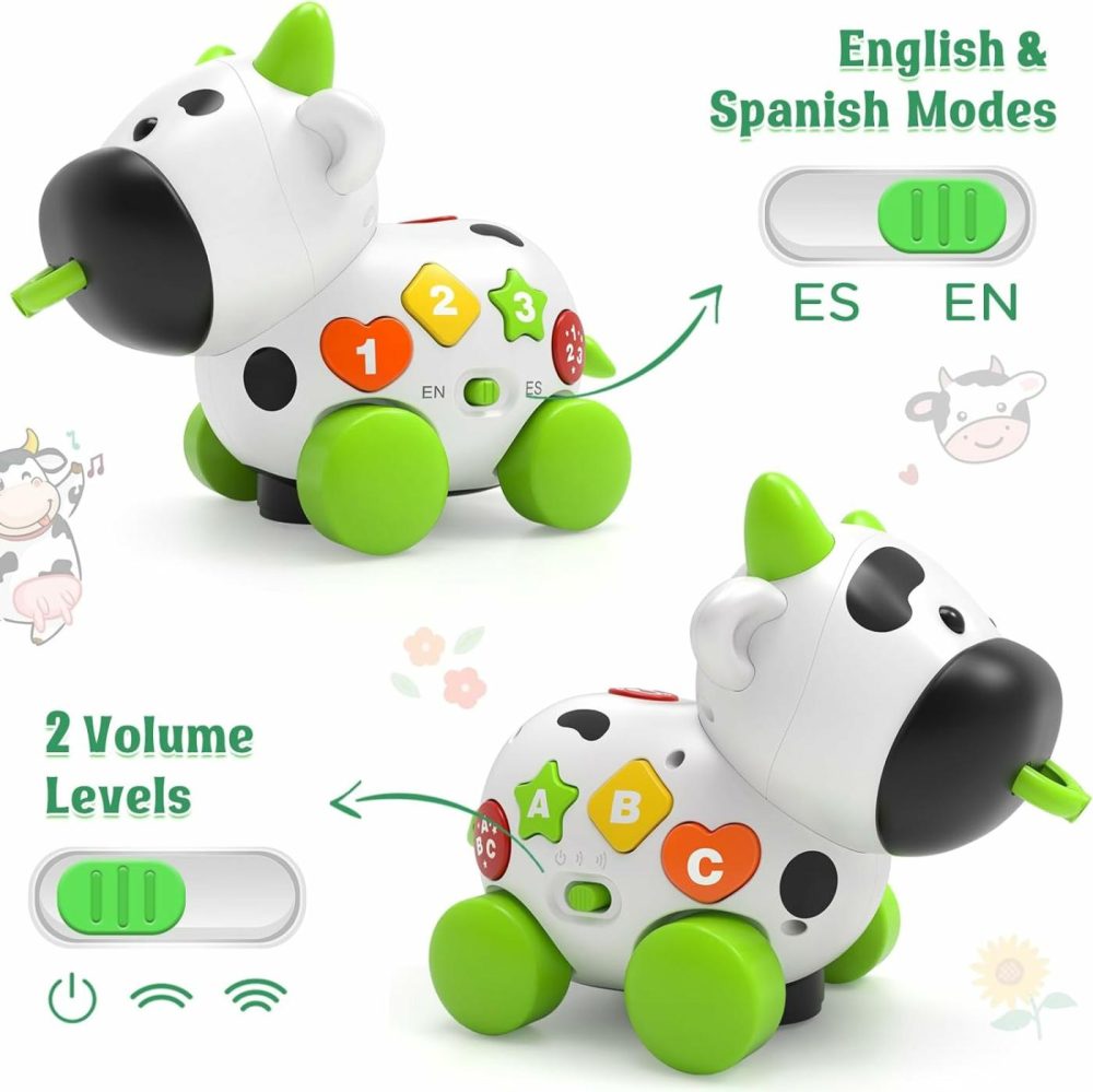 Musical Cow Toys For 1+ Year Old Boy Girl  Bilingual Baby Toy 6-12-18 Month  1 Year Old Boy Toys  1 Year Old Girl Gift  Learning Toddler Toy Age 1-2  First Christmas 1St Birthday Gift  |  Musical Toys All Toys