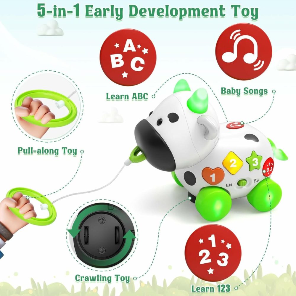 Musical Cow Toys For 1+ Year Old Boy Girl  Bilingual Baby Toy 6-12-18 Month  1 Year Old Boy Toys  1 Year Old Girl Gift  Learning Toddler Toy Age 1-2  First Christmas 1St Birthday Gift  |  Musical Toys All Toys