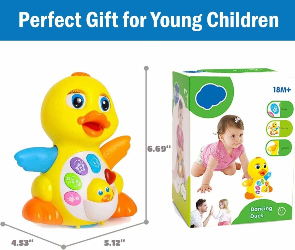 Musical Dancing Duck Toy Walking Singing Yellow Ducky Moving Toys For Baby With Music & Led Lights For Toddlers  Infant Learning Development  |  Musical Toys All Toys