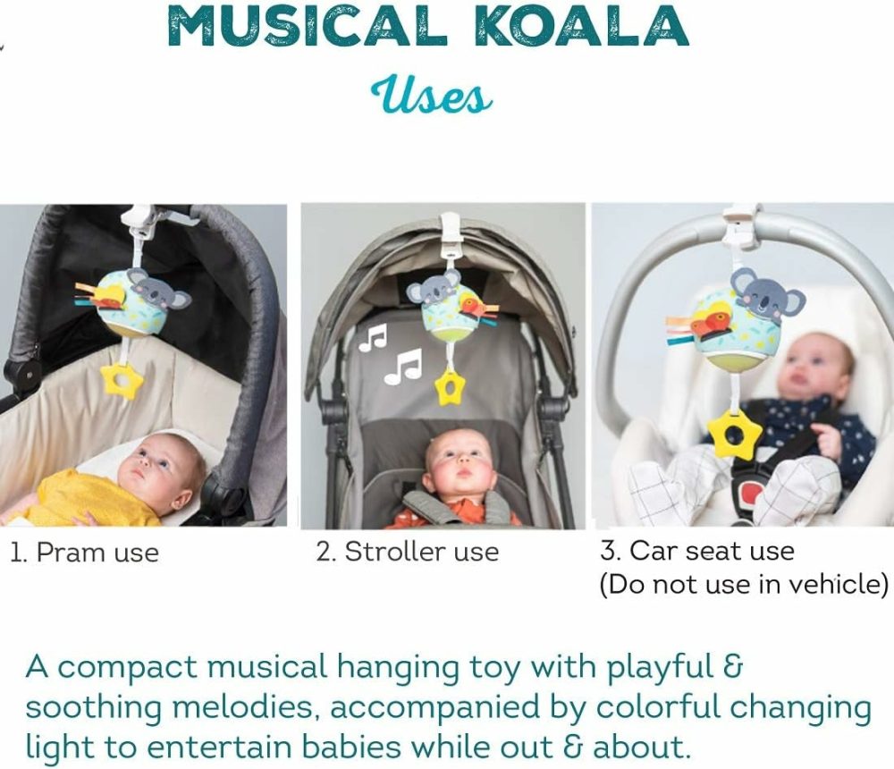 Musical Koala  On-The-Go Pull Down Hanging Music And Lights Infant Toy | Parent And Baby’s Travel Companion  Soothe Baby  Keeps Baby Relaxed While Strolling  For Newborns And Up  |  Musical Toys All Toys Multi