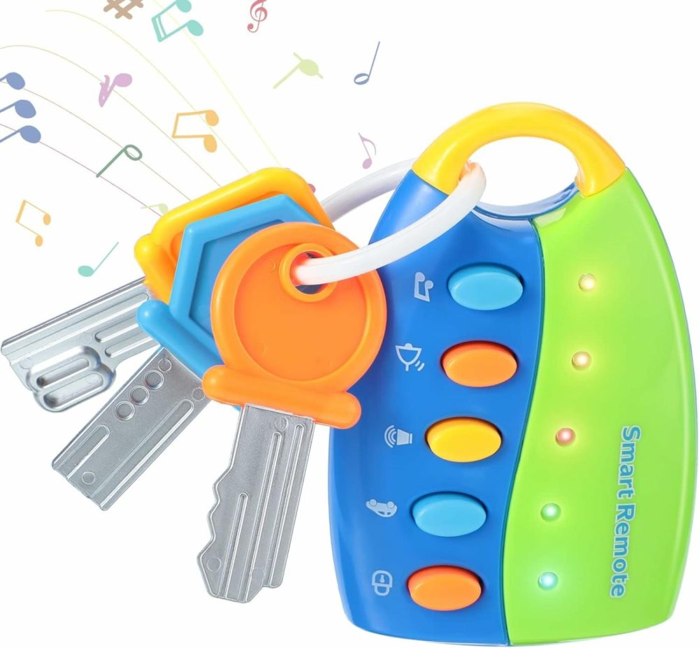 Musical Smart Remote Key Toy Fake Car Toy Keys With Sound And Lights Fun And Educational Key Toys For Travel Play (Batteries Not Included)  |  Musical Toys All Toys Blue