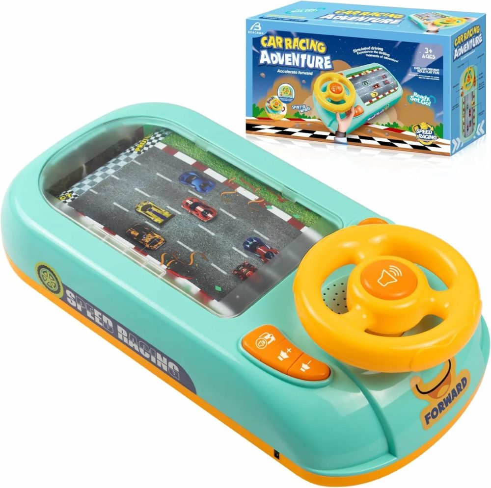 Musical Steering Wheel Toys For Boys 4-6  Toddler Simulated Driving Racing Car Game With Sound Age 3+ Year Old  Interactive Educational Learning Race Car Toy For Boys And Girls Birthday Gift  |  Musical Toys All Toys