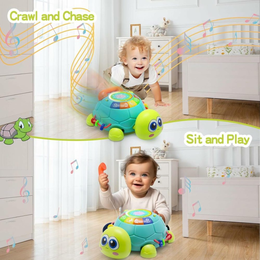 Musical Turtle Baby Toys 6 To 12 Months  Infant Crawling Tummy Time Development Toys  Light Up Music Toys For 7 8 9 10 11 Months Old，Early Learning Educational Toy For 1-2 Year Old Boy Girl  |  Musical Toys All Toys