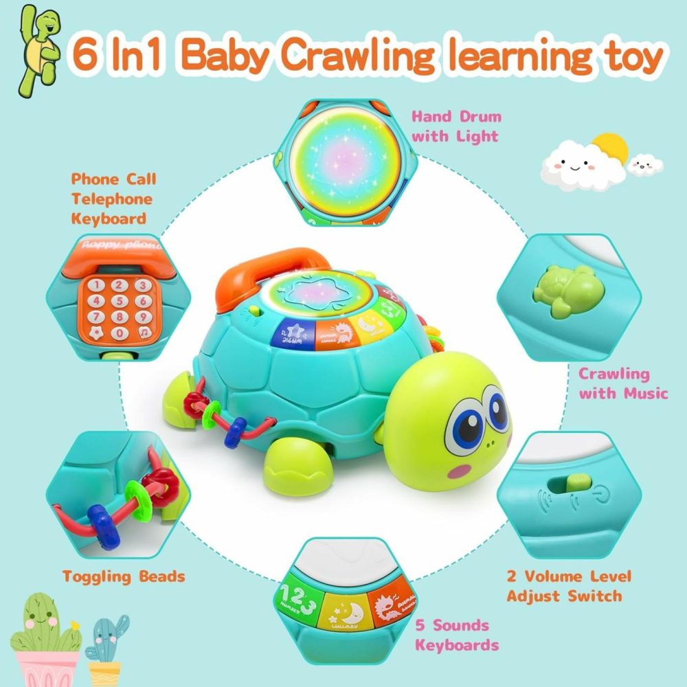 Musical Turtle Baby Toys 6 To 12 Months  Infant Crawling Tummy Time Development Toys  Light Up Music Toys For 7 8 9 10 11 Months Old，Early Learning Educational Toy For 1-2 Year Old Boy Girl  |  Musical Toys All Toys