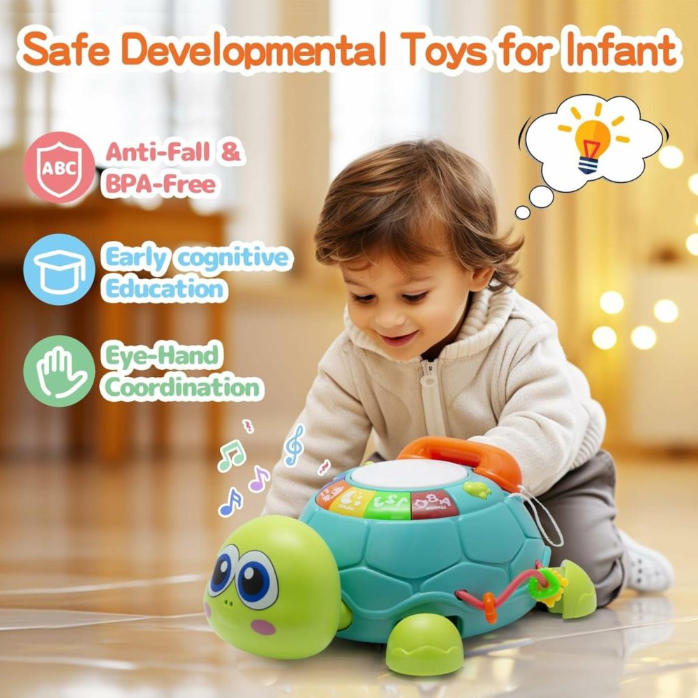 Musical Turtle Baby Toys 6 To 12 Months  Infant Crawling Tummy Time Development Toys  Light Up Music Toys For 7 8 9 10 11 Months Old，Early Learning Educational Toy For 1-2 Year Old Boy Girl  |  Musical Toys All Toys