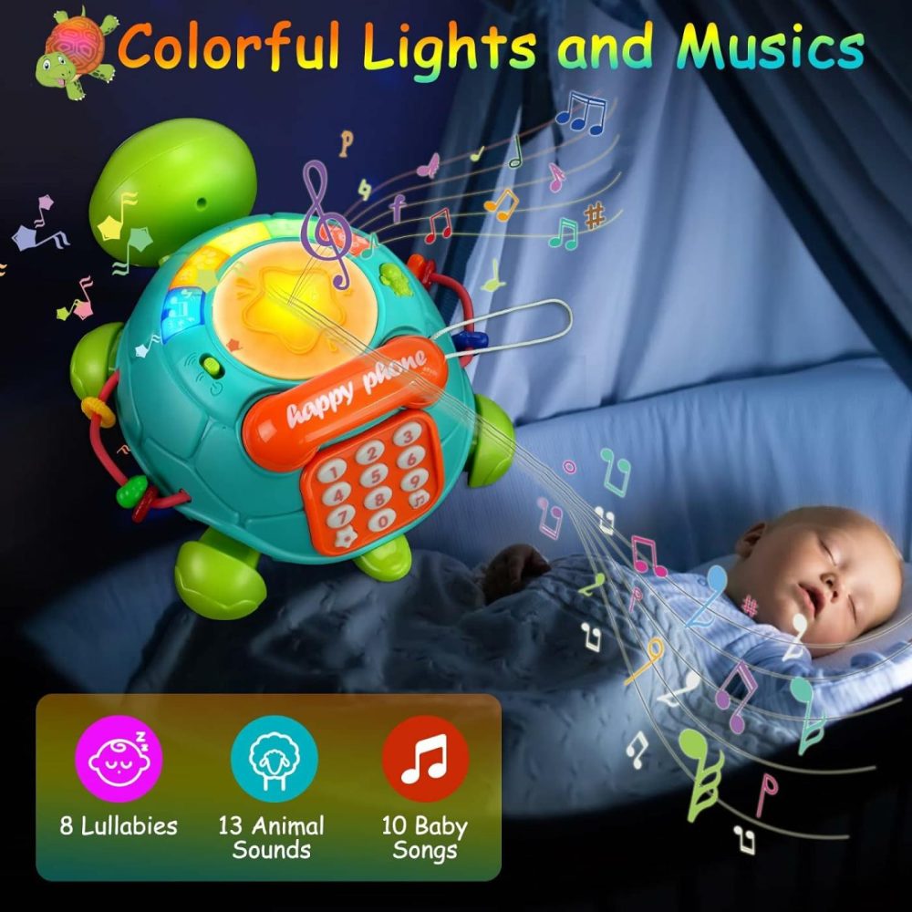 Musical Turtle Baby Toys 6 To 12 Months  Infant Light Up Music Toys Tummy Time Development  Crawling Toy For 7 8 9 10+ Month Old  Easter Christmas For Babies 4 5 6 12 Month Boy Girl  |  Musical Toys All Toys