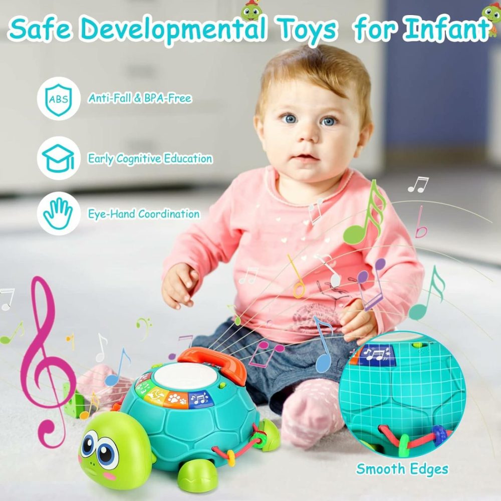 Musical Turtle Baby Toys 6 To 12 Months  Infant Light Up Music Toys Tummy Time Development  Crawling Toy For 7 8 9 10+ Month Old  Easter Christmas For Babies 4 5 6 12 Month Boy Girl  |  Musical Toys All Toys