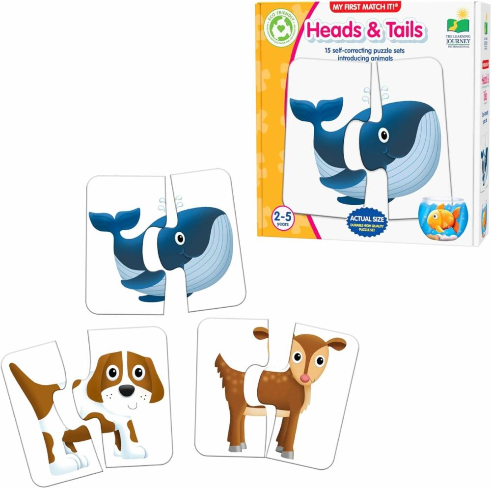 My First Match It – Head And Tails – 15 Piece Self-Correcting Animal Matching Puzzles – Learning Toys For Toddlers 1-3 – Award Winning Toys  |  Early Childhood Education Materials All Toys Early Childhood Education Materials