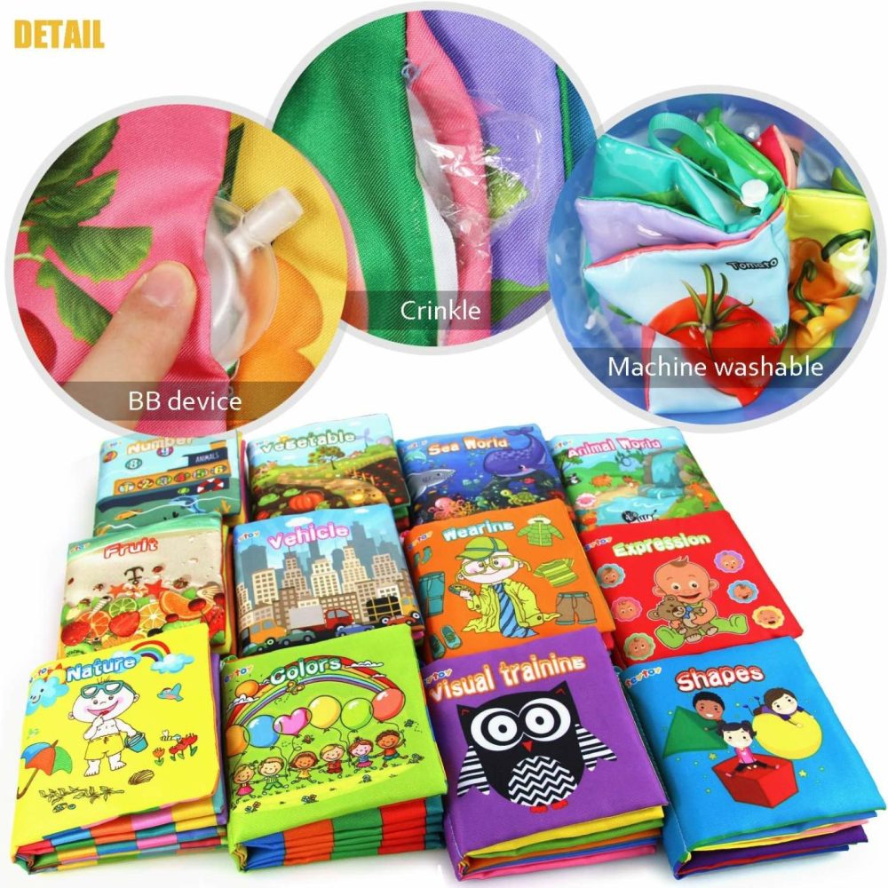 My First Soft Book  Nontoxic Fabric Baby Cloth Activity Crinkle Soft Books For Infants Boys And Girls Early Educational Toys (Pack Of 12)  |  Car Seat & Stroller Toys All Toys Car Seat & Stroller Toys