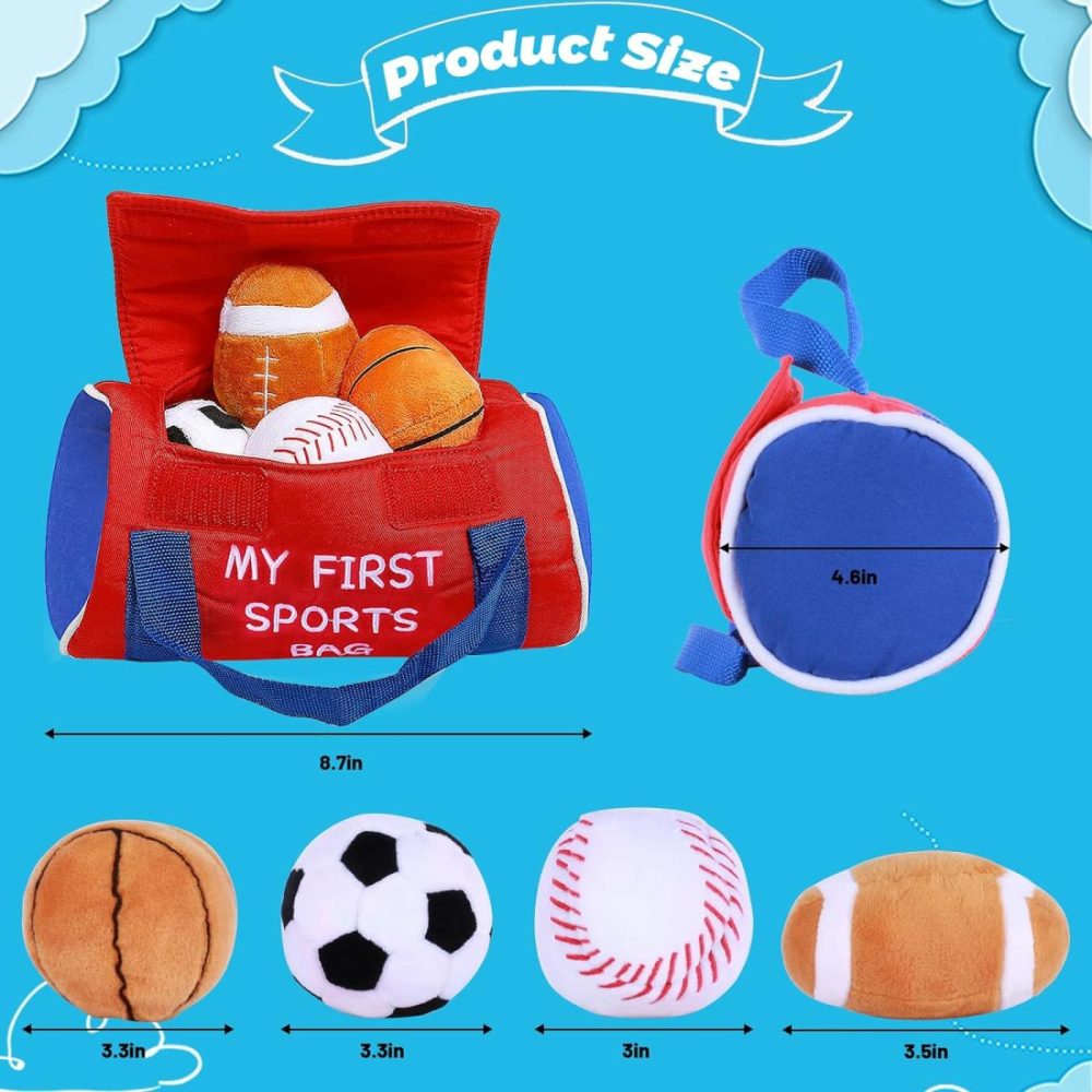 My First Sports Bag Baby  4 Tiny Cloth Balls  Interesting And Rich Sport Balls For Early Education Baby Toy  |  Balls All Toys Balls