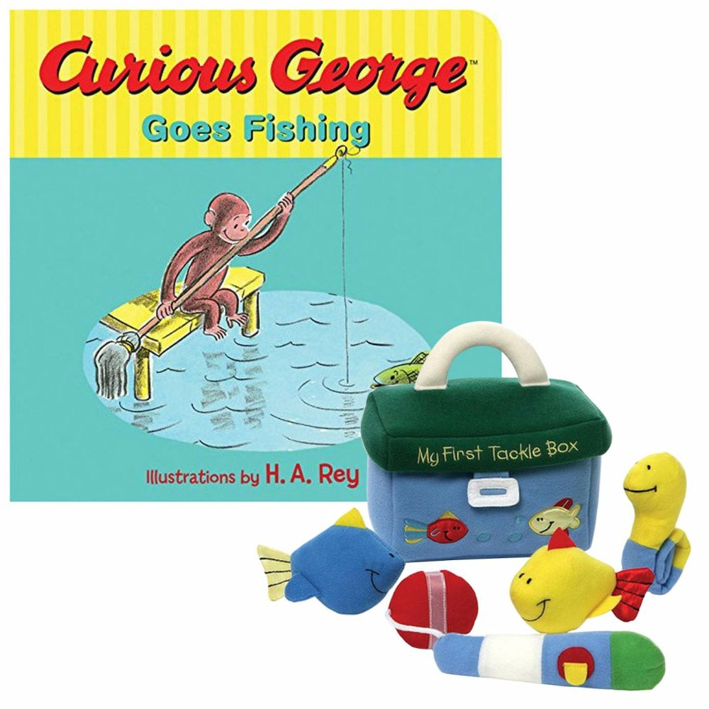 My First Tackle Box Playset Plush And Board Book Curious George Goes Fishing Set  |  Early Development & Activity Toys All Toys Early Development & Activity Toys