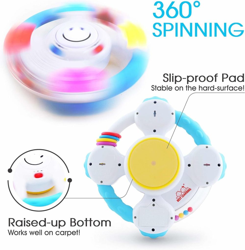 My Spin & Learn Steering Wheel – Interactive Educational Toys For 6 To 36 Months Old Infants  Babies  Toddlers – Learn Colors  Shapes  Feelings & Music – Birthday Gifts For Children  |  Musical Toys All Toys