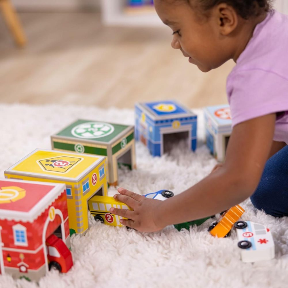 Nesting And Sorting Blocks – 6 Buildings  6 Wooden Vehicles – Fsc Certified  |  Sorting & Stacking Toys All Toys Sorting & Stacking Toys