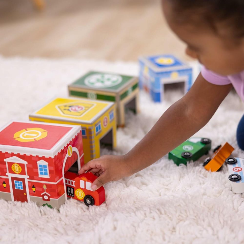 Nesting And Sorting Blocks – 6 Buildings  6 Wooden Vehicles – Fsc Certified  |  Sorting & Stacking Toys All Toys Sorting & Stacking Toys