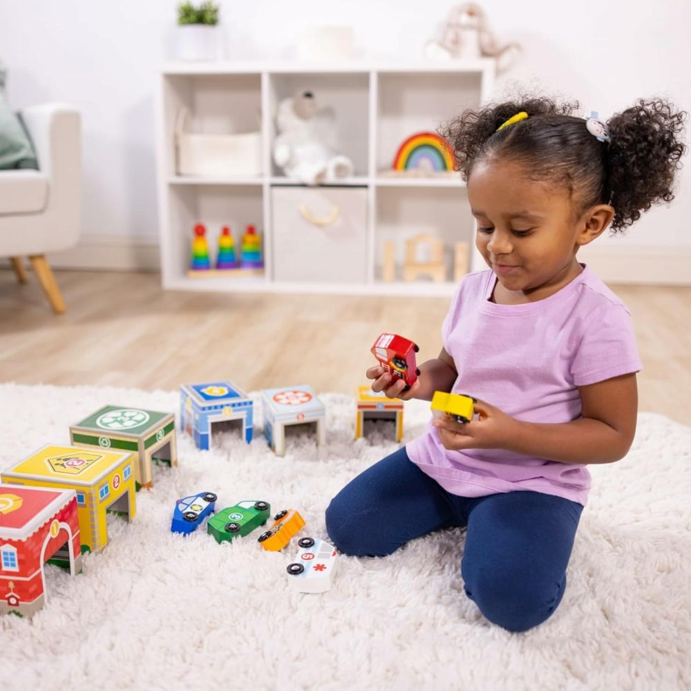 Nesting And Sorting Blocks – 6 Buildings  6 Wooden Vehicles – Fsc Certified  |  Sorting & Stacking Toys All Toys Sorting & Stacking Toys