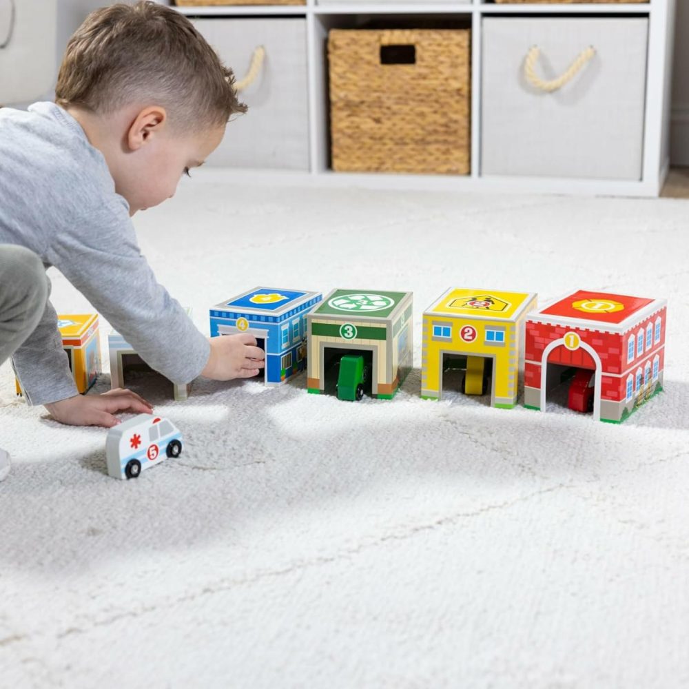 Nesting And Sorting Blocks – 6 Buildings  6 Wooden Vehicles – Fsc Certified  |  Sorting & Stacking Toys All Toys Sorting & Stacking Toys