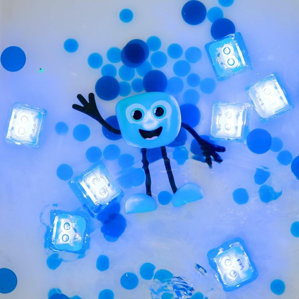 New Blair Water-Activated Bath Toy With 6 Reusable Light-Up Cubes For Sensory Play  |  Bath Toys All Toys Bath Toys