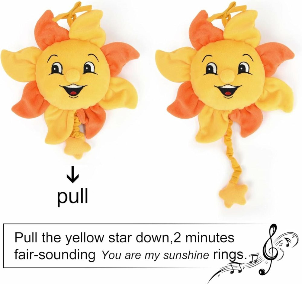 Newborn Baby Musical Toy For Infant 0,3,6,12 Months  Soft Hanging Plush Stroller Toy For 6 To 12 Months Baby With You Are My Sunshine Music  Brighten Boy And Girl’s Bed,Carseat And Room  |  Musical Toys All Toys