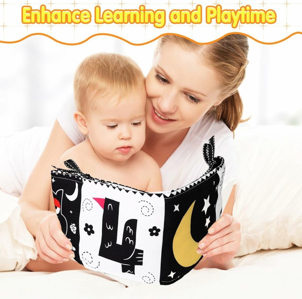 Newborn Toys Black And White High Contrast Baby Toys For 0-6  6-12 Months  Early Education Baby Book With Numbers  Weather And Animals Signs  Tummy Time Toys  Baby Registry Search Gifts  |  Car Seat & Stroller Toys All Toys Car Seat & Stroller Toys